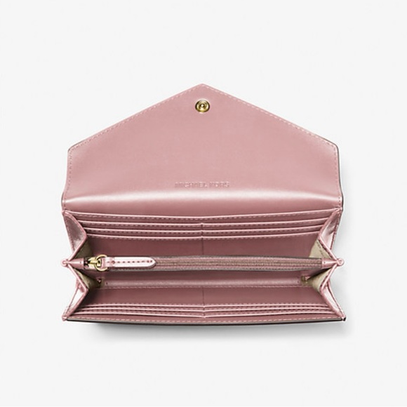 NWT Michael Kors Jet Set Travel Large Patent Envelope Wallet - Picture 5 of 9